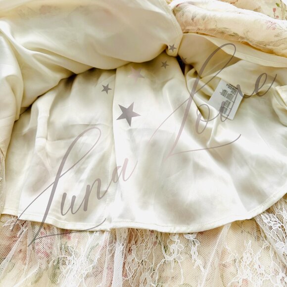 V. CHAPMAN Jolie Corset Ruffle Lace Maxi Gown (size 2) NWT - Picture 9 of 16